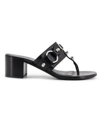 Balenciaga - City Tong Leather Heeled Sandals - Lyst