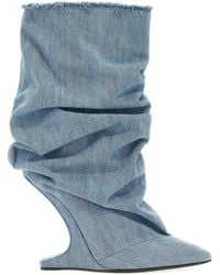Nicolo' Beretta - Jetsy Denim Boots Sculpted - Lyst