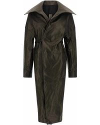 Rick Owens - Dracucollar Belted Coat - Lyst