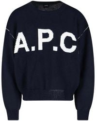 A.P.C. - Logo Sweater - Lyst