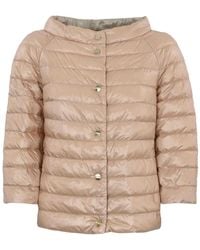 Herno - Reversible Down Jacket With 3/4 Sleeves - Lyst