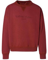 Maison Margiela - Burgundy Cotton Sweatshirt - Lyst