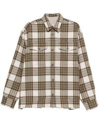 Ami Paris - Wool Checked Overshirt - Lyst