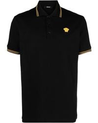 Versace - Embroidered Piqu?? Polo Shirt - Lyst