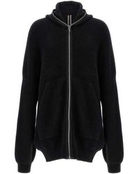 Rick Owens - Hooded Wool Cardigan - Lyst
