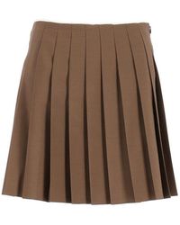 MM6 by Maison Margiela - Pleated Miniskirt - Lyst