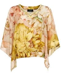 Clips - Viscose Blouse With Floral Print - Lyst