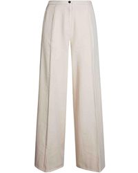 forte_forte - Pantalone Fluid Cotton Twill Wide Leg - Lyst