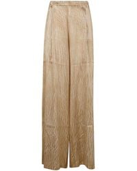 Avant Toi - Crumpled Effect Silk Palazzo Pants - Lyst