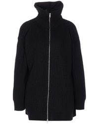 MM6 by Maison Margiela - Ribbed Knit Cardigan Dress - Lyst