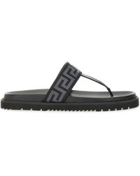 Versace - Sandal With Logo - Lyst