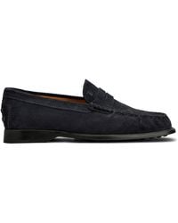 Tod's - Suede Gathered Loafers - Lyst