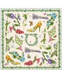 Ferragamo - Eden Shoes Print Foulard - Lyst