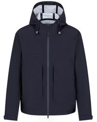 Emporio Armani - Hooded Zipped Jacket - Lyst