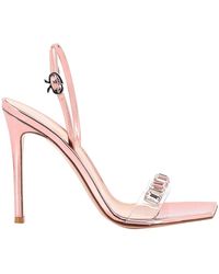 Gianvito Rossi - Laminated Sandals With Multicolor Strass - Lyst