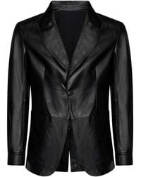 Franzese Collection - Kangaroo Leather Single-Breasted Blazer - Lyst
