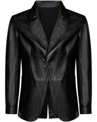 Franzese Collection - Kangaroo Leather Single-Breasted Blazer - Lyst