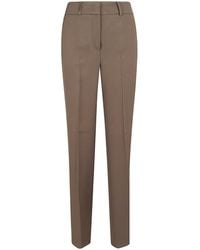 Peserico - Slim Fit Stretch Viscose Trousers - Lyst