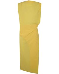 Jacquemus - La Robe Drap Midi Dress - Lyst