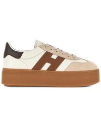 Hogan - Suede And Nappa Leather Maxi Sole Sneakers - Lyst