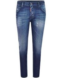 DSquared² - Slim-Fit Distressed Denim Pants - Lyst