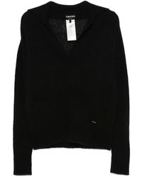 Tom Ford - Long Sleeve Cashmere Silk Polo - Lyst