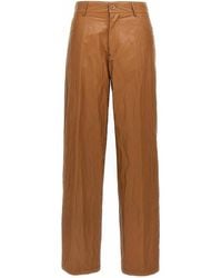 Nude - Leather-Effect Pants - Lyst