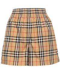 Burberry - Shorts Con Motivo Check Vintage - Lyst