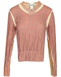 Acne Studios - Crumpled V-Neck Sweater - Lyst