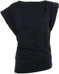 Isabel Marant - Maisan Draped Cotton T-Shirt - Lyst
