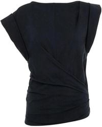 Isabel Marant - Maisan Draped Cotton T-Shirt - Lyst