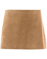 KHAITE - Camel Jett Skirt - Lyst