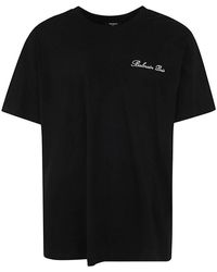 Balmain - Signature Embroidery T-Shirt Bulky Fit - Lyst
