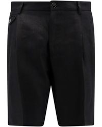 Dolce & Gabbana - Linen Bermuda Shorts With Frontal Pinces - Lyst
