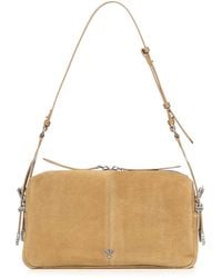 Pinko - Keeper Bag Medium Suede Shoulder Bag - Lyst