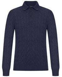 Nome - Polo Shirt With Woven Pattern - Lyst