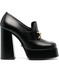 Versace - Medusa Aevitas Leather Platform Loafers - Lyst