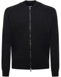 Giuliano Galiano - Wool Zip-Up Sweatshirt - Lyst