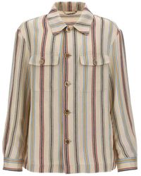 Etro - Striped Overshirt - Lyst