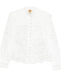 FARM Rio - Blouse With Floral Embroidery - Lyst