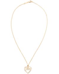 Dolce & Gabbana - Heart And Logo Necklace - Lyst