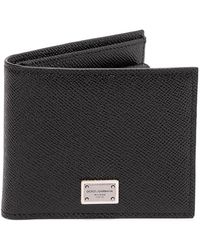 Dolce & Gabbana - Wallet In Grained Leather With Logo - Lyst