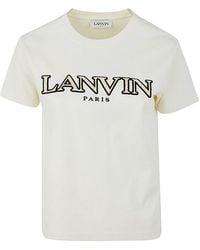 Lanvin - Logo Cotton T-Shirt - Lyst