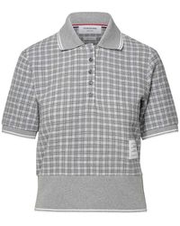 Thom Browne - Cotton Blend Polo Shirt - Lyst