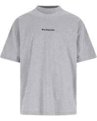 Balenciaga Tbilisi Oversized T-Shirt in Gray for Men | Lyst