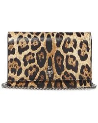 Alexander McQueen - Leopard-Print Skull Small Crossbody Bag - Lyst