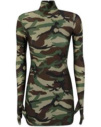 Vetements - Camo Styling Dress With Gloves - Lyst