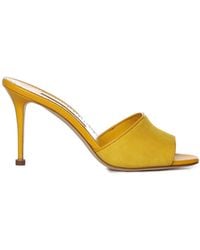 Manolo Blahnik - Larache Suede Sandals - Lyst
