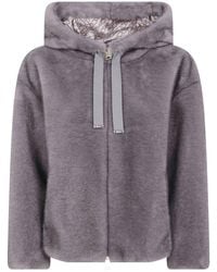 Herno - Bomber Soft Faux Fur - Lyst