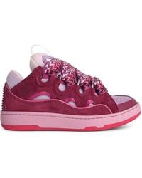 Lanvin - Curb Leather Sneakers - Lyst